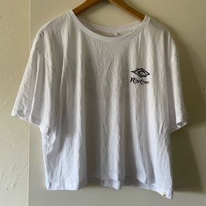 Cropped boxy lightweight sheer Rip Curl t shit NWOT